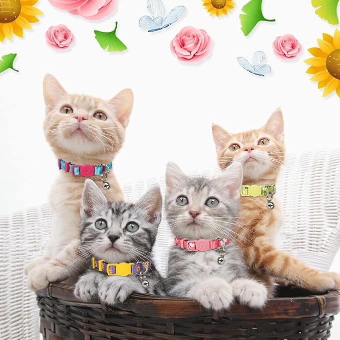 azuza 4 Pack Kitten Collar Breakaway - Image 2