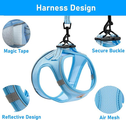 Hipubby Dog Harness and Leash Set, No Pull Soft Mesh Puppy Harness - Image 3