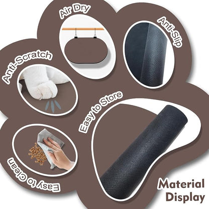 Cat Food Mat 24''x16'', Absorbent Cat Mats - Image 3
