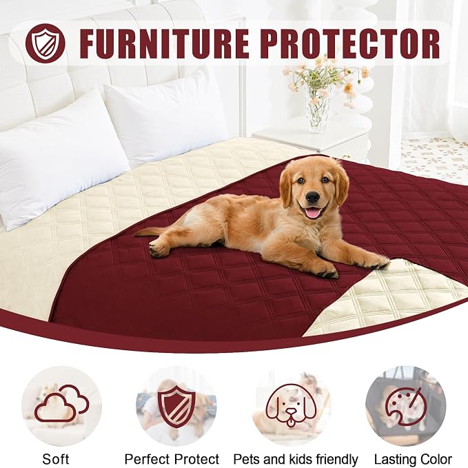 Smiry Waterproof Dog Bed Cover Blanket 68x82, Soft Reversible Pet Blanket - Image 8
