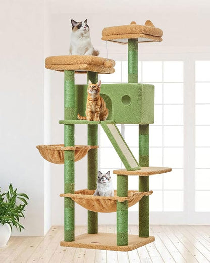Taoqimiao Cactus Cat Tree, 57.5-Inch Cat Tower by Taoqimiao