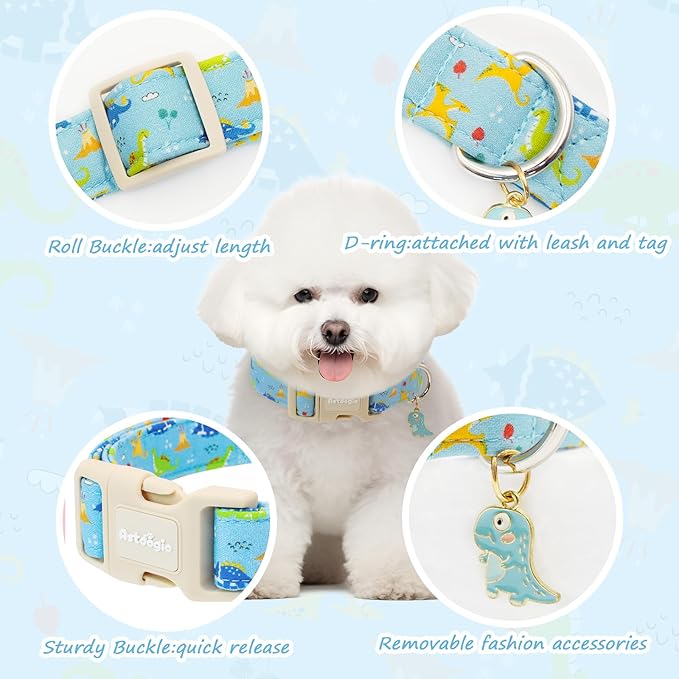 Dinosaur Dog Collar for Small Dogs, Cute Puppy Collars - Image 4