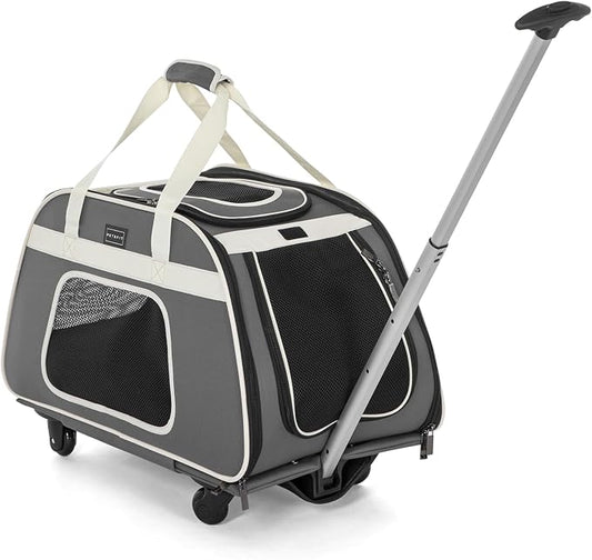 PETSFIT Large Pet Carrier with Wheels Designed by Petsfit