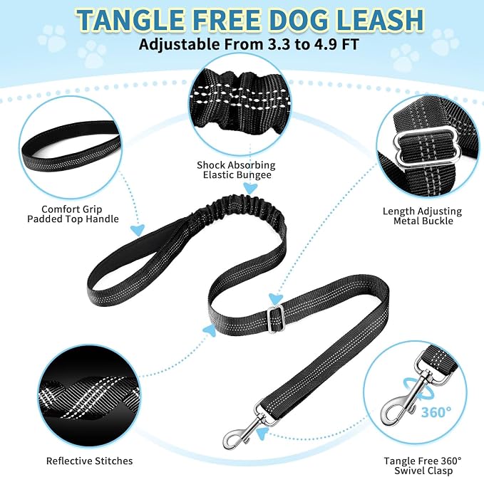 SlowTon No Pull Small Dog Harness and Leash Set, Puppy Soft Vest Harness Neck & - Image 7