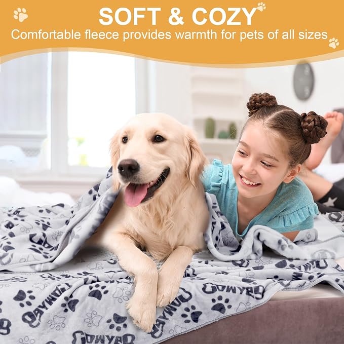 Dog Blankets for Large Dogs Upgraded, Dog Cat Flannel Blankets Washable - Image 5