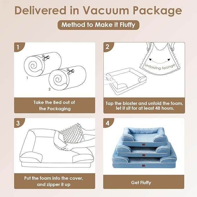 EHEYCIGA Orthopedic Dog Bed for Medium Dogs, Waterproof Memory Foam Medium Dog - Image 7