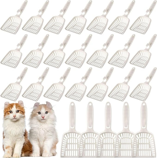 24 Pieces Litter Scoop Bulk for Cats Plastic Pet Kitty Litter Scooper Durable by Unknown