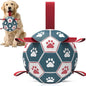 QDAN Dog Toys Soccer Ball with Straps：Durable Balls by QDAN