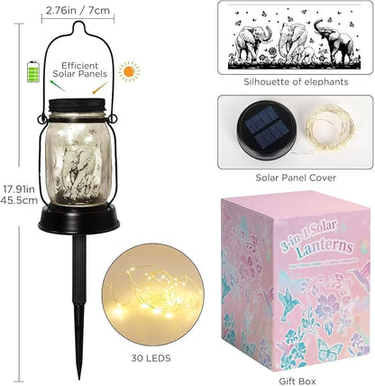 kyoryuger Elephant Gifts for Women/Men Elephant Lovers Solar Lantern Mom - Image 7