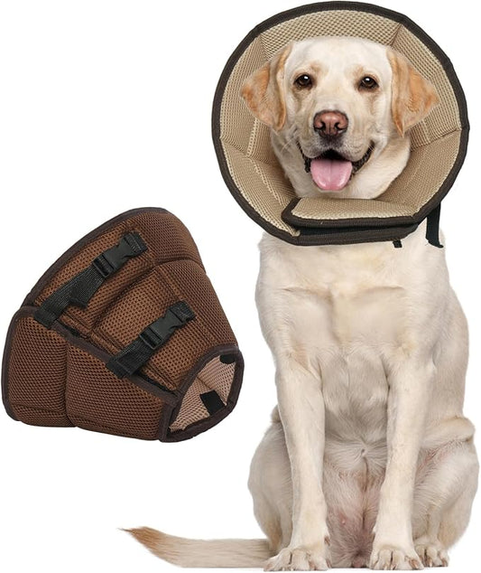 Dog Cone Collar After Surgery for Large Dogs, Adjustable Soft Cone for Dogs to by LETSQK