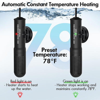 Orlushy 25W Small Submersible Aquarium Heater, Constant Temperature Betta Fish - Image 3