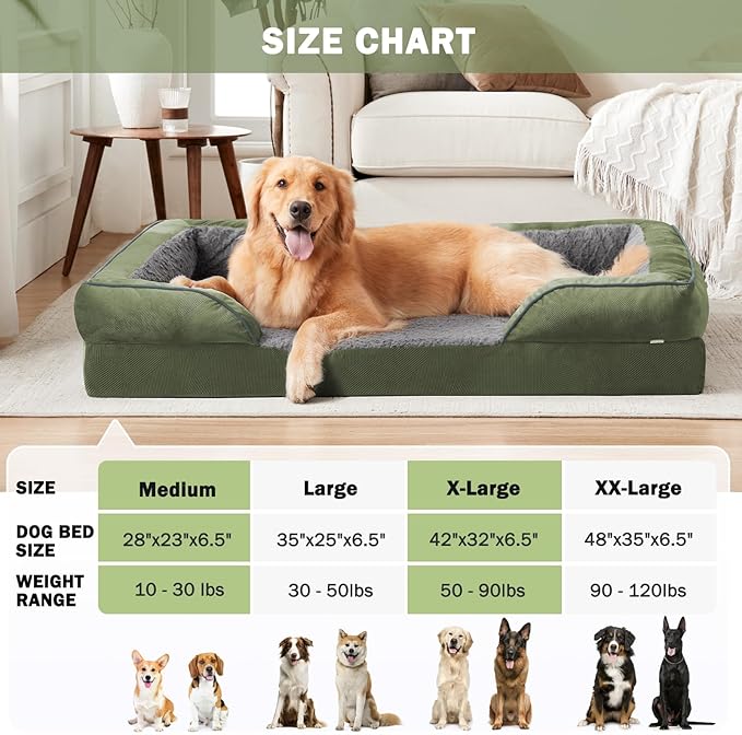 INVENHO Orthopedic Dog Beds Large Sized, XL Egg-Crate Foam Dog Couch - Image 7