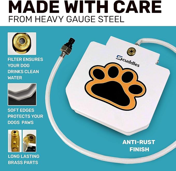 Scuddles Dog Sprinkler, Paw Activated Water Fountain, Outdoor Dog Water - Image 5