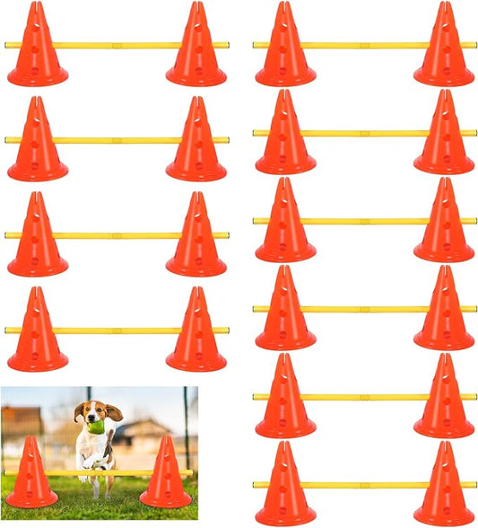 10 Sets Dog Agility Hurdle Cone Set 20 Pcs Exercise Cones by Glimin