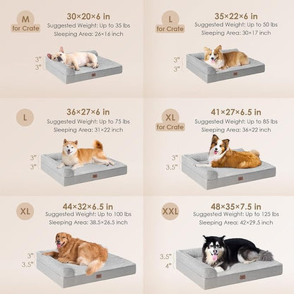 EHEYCIGA Extra Large Dog Bed Othorpedic 44x32x6.5, Memory Foam XL Dog Bed - Image 2