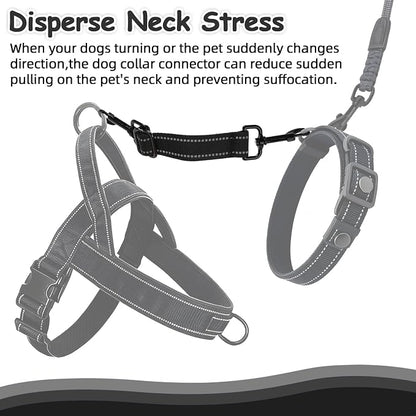 YUEPET Dog Safety Collar Clips 2 Pack Adjustable Prong Collar Backup Clips - Image 3