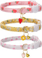 Cat Collar Breakaway with Bells, 3 Pack Safety Adjustable Pet Collars by Bencacawinstyle