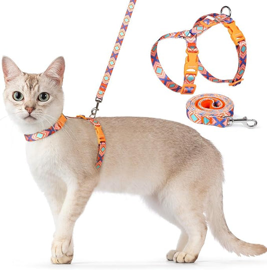 Dooradar Cat Harness and Leash, Escape Proof Adjustable Kitten Vest, by Dooradar
