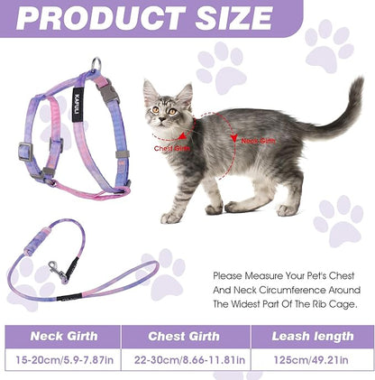 Cat Harness and Leash for Walking Escape Proof Adjustable Soft Harnesses and - Image 2
