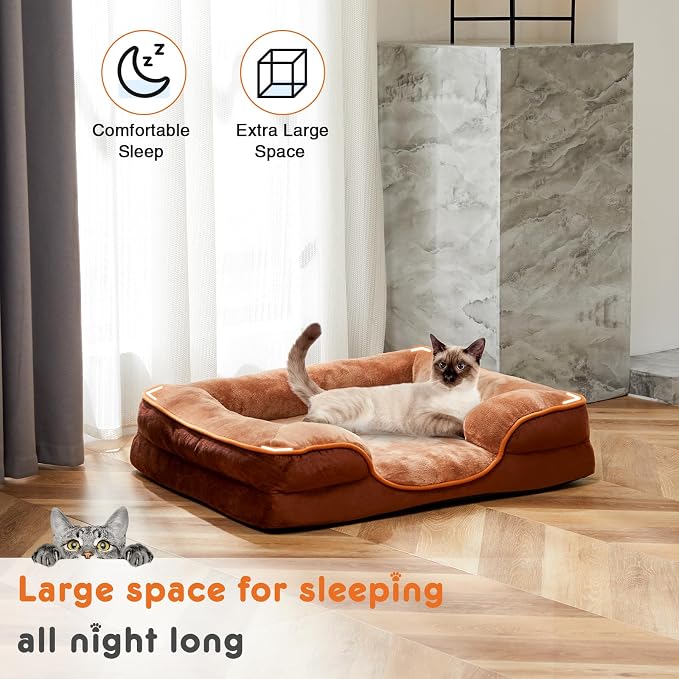 Sweetcrispy Orthopedic Dog Bed, XL Large Memory Foam Puppy Cat Bed - Image 2