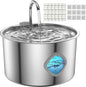 Cat Water Fountain Stainless Steel by FOOPOMARY