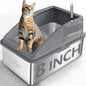 Stainless Steel Litter Box | XXL Deepened 8" Design Enclosed Box by AIPERRO