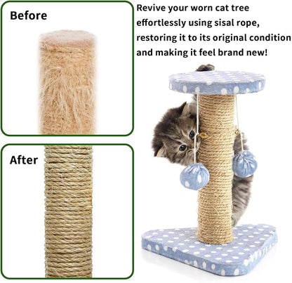 Cat Natural Sisal Rope 8mm 98-Feet - Image 6