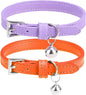 PUPTECK 2 PCS Soft Genuine Leather Cat Kitten Collar by PUPTECK