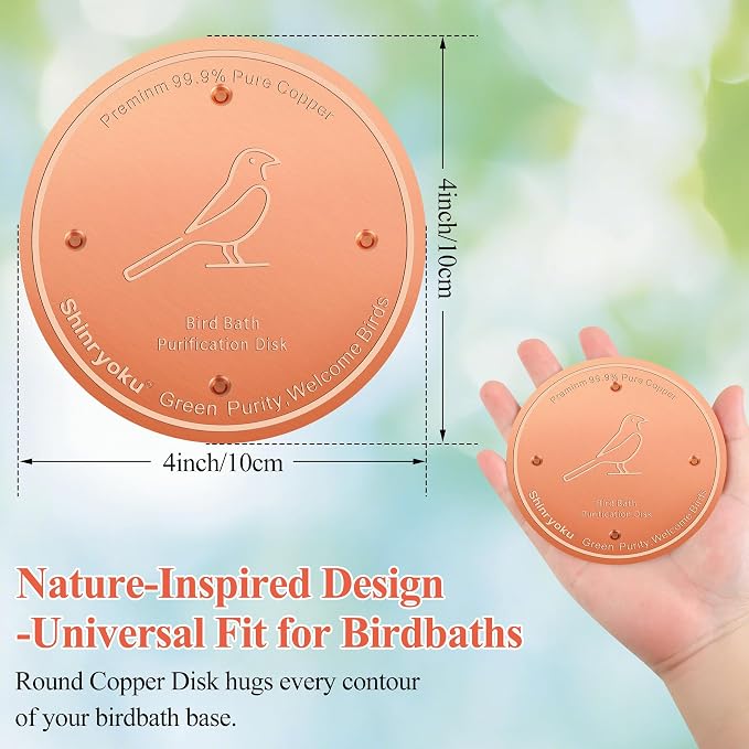 2pcs Bird Bath Copper Disk, Premium 99.99% Pure Copper, Less Cleaning Frequency - Image 5
