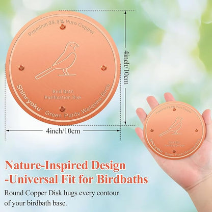 2pcs Bird Bath Copper Disk, Premium 99.99% Pure Copper, Less Cleaning Frequency - Image 5