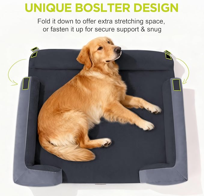 Orthopedic Dog Beds for Large Medium Dogs, Big Waterproof Memory Foam Pet Couch - Image 3