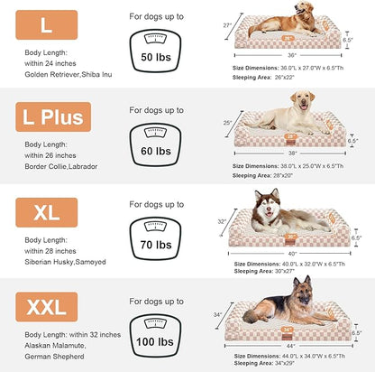 Large Dog Bed Orthopedic Washable: Beds Bolster XL Bed Large Big Dogs Egg Crate - Image 7