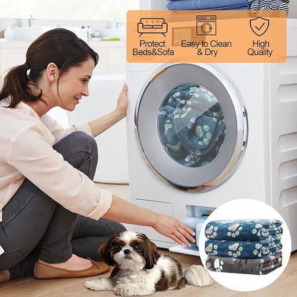 Rezutan Dog Blankets for Medium Pet, 3 Pack Blanket Fuzzy Cat Blankets Washable - Image 6
