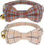 2 Pack Soft Cotton Cat Collars by Ewinoom