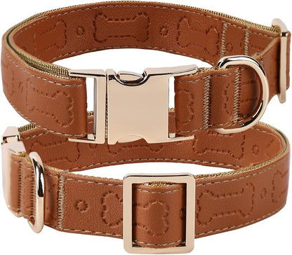 TDTOK Stylish Leather Dog Collar, Comfortable Soft PU Leather Dog Collars by Getthegoodstuff