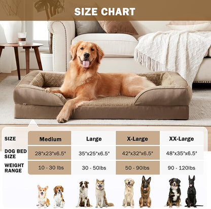 INVENHO Orthopedic Large Dog Bed, Washable Waterproof, Egg-Crate Foam Dog Couch - Image 7