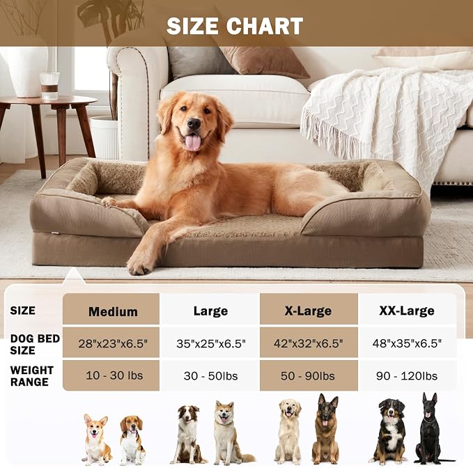 INVENHO Orthopedic Extra Large Dog Bed, XXL Waterproof Dog Sofa, Egg-Crate Foam - Image 7