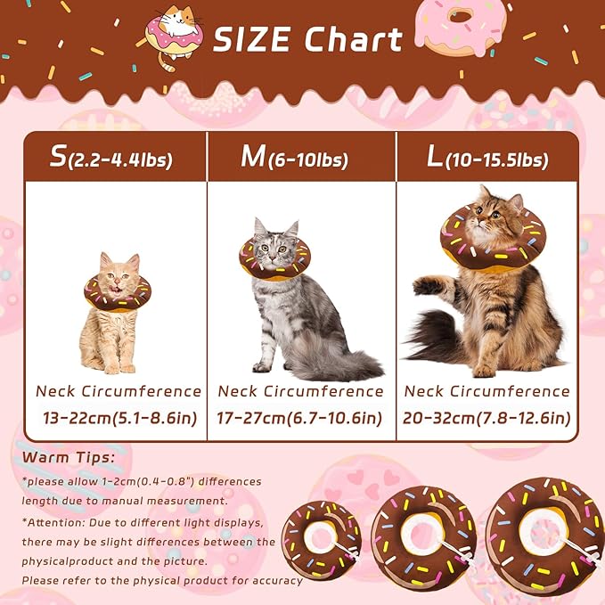 Cat Cone Collar Soft, Adjustable Cat Recovery Collar - Image 2