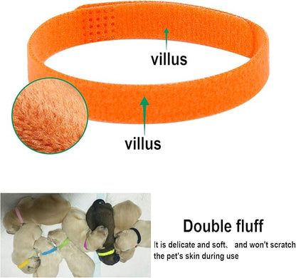 15 Pcs Puppy Whelping Collars Newborn Pet Collars Double-Sided Soft Adjustable - Image 3