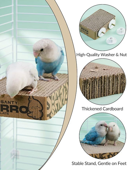 7.3 Inch Paper Bird Toys, Bird Platform, Parrot Toy, Help Birds Clean Beak - Image 4