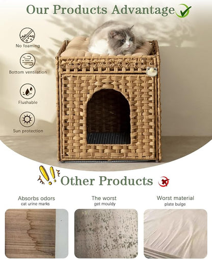 Cat Litter Box Enclosure Furniture, Hidden Litter Box - Image 4