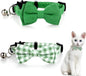 2 Pcs Bowtie Cat Collar with Bell Breakaway Cat Collars Cute Boy Kitten Collar by Sliverdew
