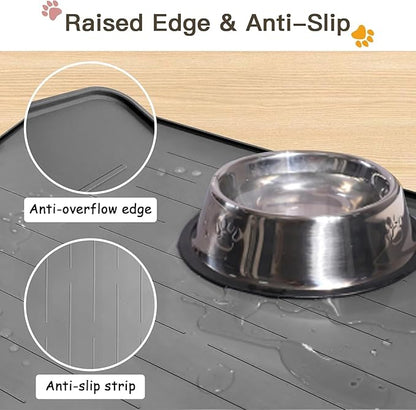 Largest Dog Food Mat, Thinken Waterproof Non-Slip XXXL Pet Feeding Mat - Image 5