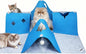 Interactive Cat Tunnel Mat for Indoor Cats, 4-Way Felt Cat Cave by Home