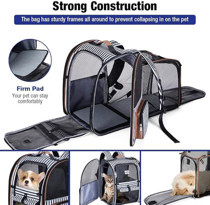 Lekebobor Extra Large Cat Backpack Carrier Expandable Pet Carrier Backpack - Image 3