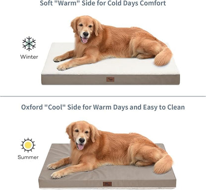 Plush Orthopedic Dog Bed for Medium Dogs & Puppies, Waterproof Dog Beds 30x20 - Image 3