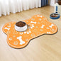 Dog Cat Mat for Food and Water, Rapid Absorbent Pet Feeding Mat, Bone Shaped by VoanosHome