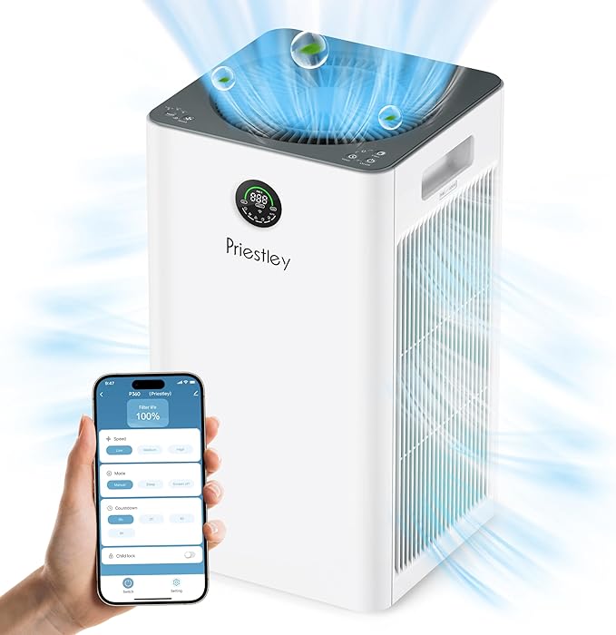 Priestley Air Purifiers for Home Large Room up to 1500 sq ft, Smart Control Air - Image 8