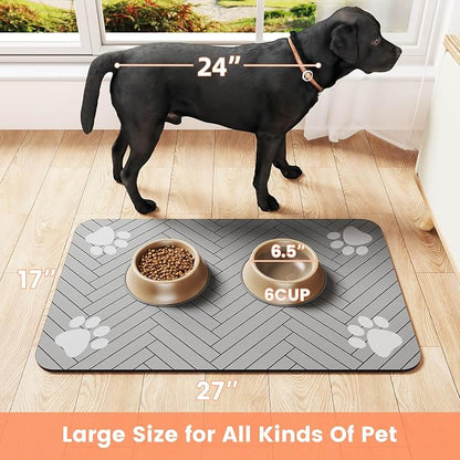 Pet Feeding Mat-Absorbent Pet Placemat - Image 6