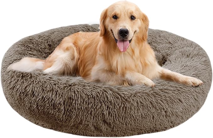 Dog Bed for Small Medium Large Dogs, 27 inch Calming Dogs Bed, Washable-Round - Image 8